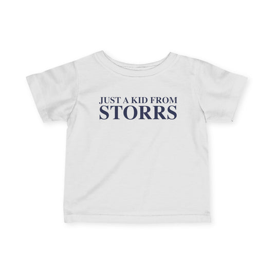 Just a kid from Storrs Infant Fine Jersey T-Shirt