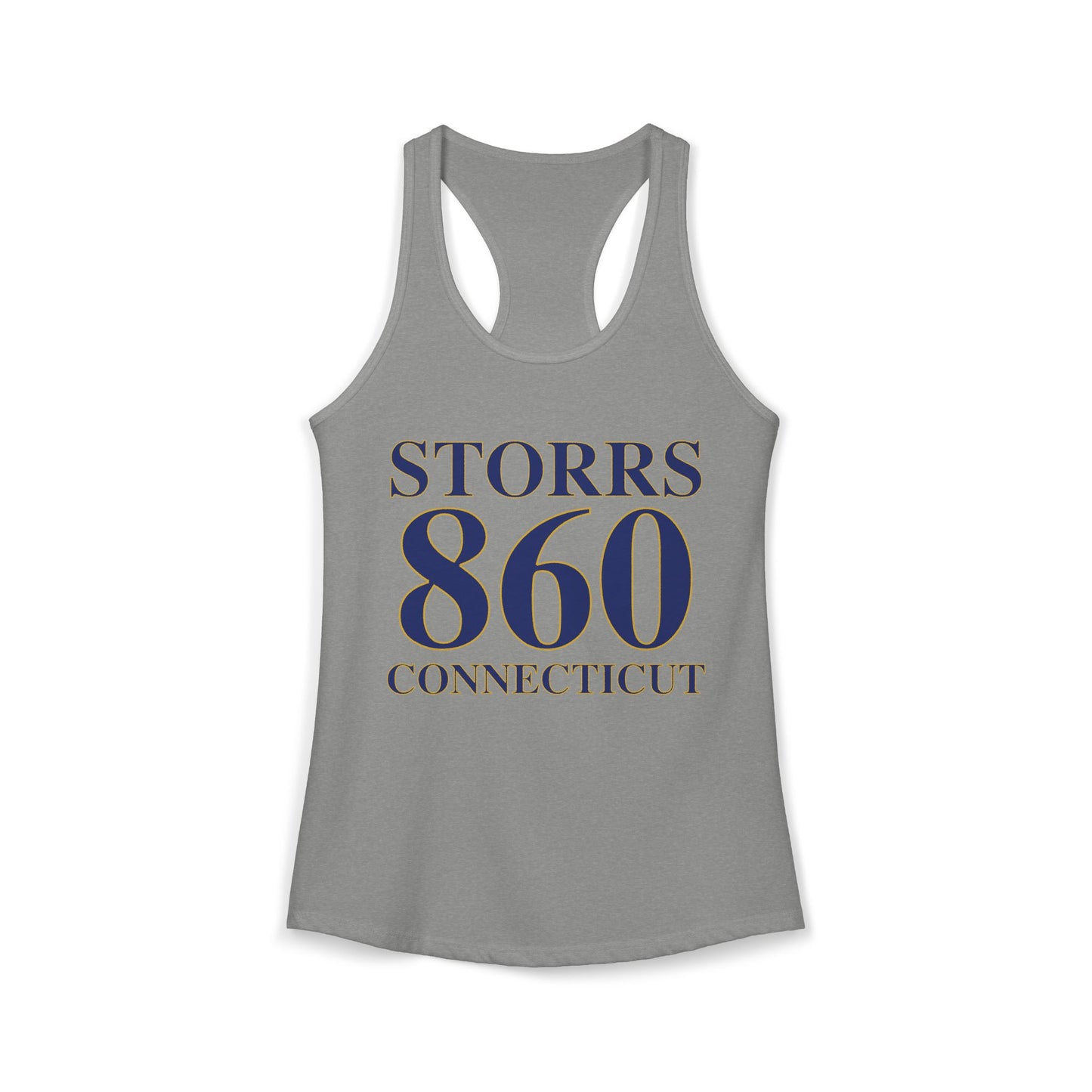 Storrs 860 Connecticut Women's Ideal Racerback Tank Top