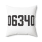 06340 Groton Connecticut Zip Code Spun Polyester Square Pillow