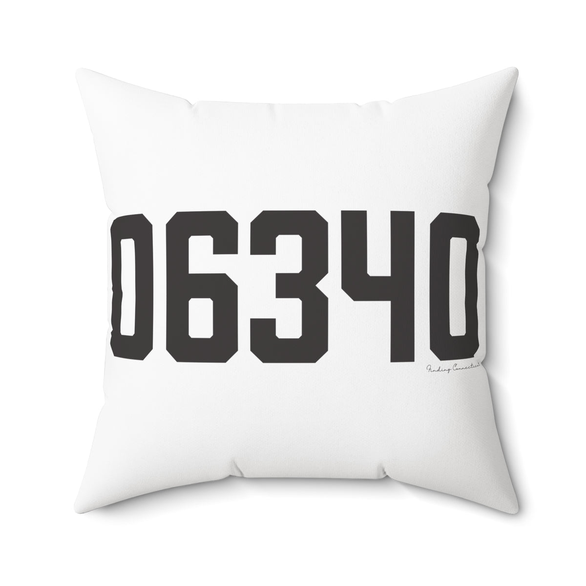 06340 Groton Connecticut Zip Code Spun Polyester Square Pillow