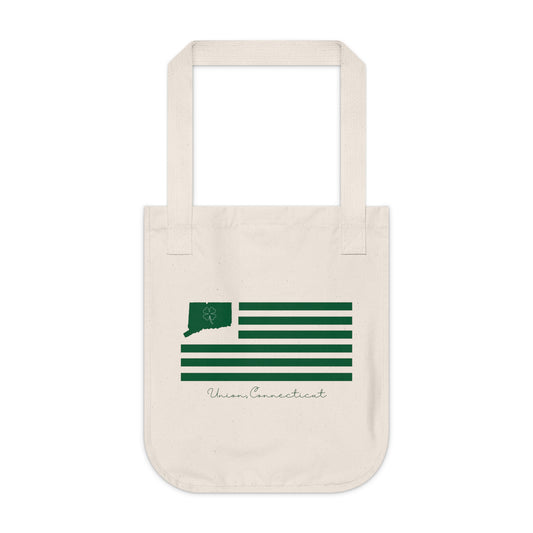 Union Connecticut St. Patrick’s Day Flag Organic Canvas Tote Bag