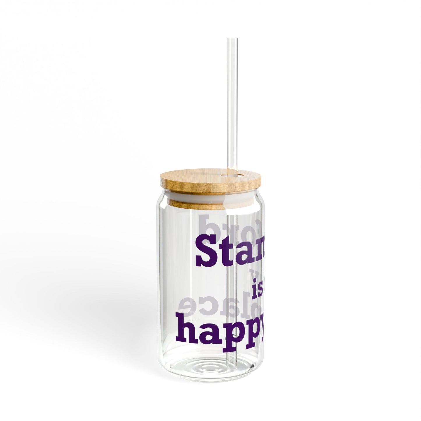 Stamford Is My Happy Place Sipper Glass, 16oz