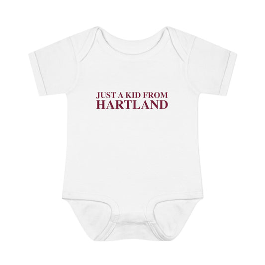 Just a kid from Hartland Infant Baby Rib Bodysuit