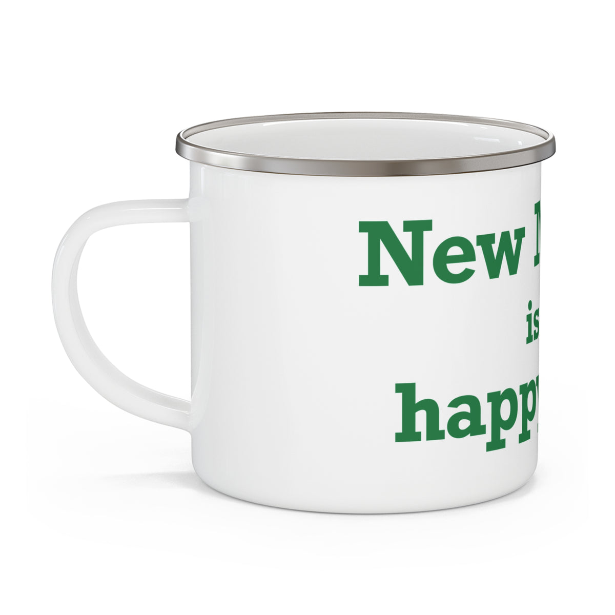New Milford is My Happy Place Enamel Camping Mug