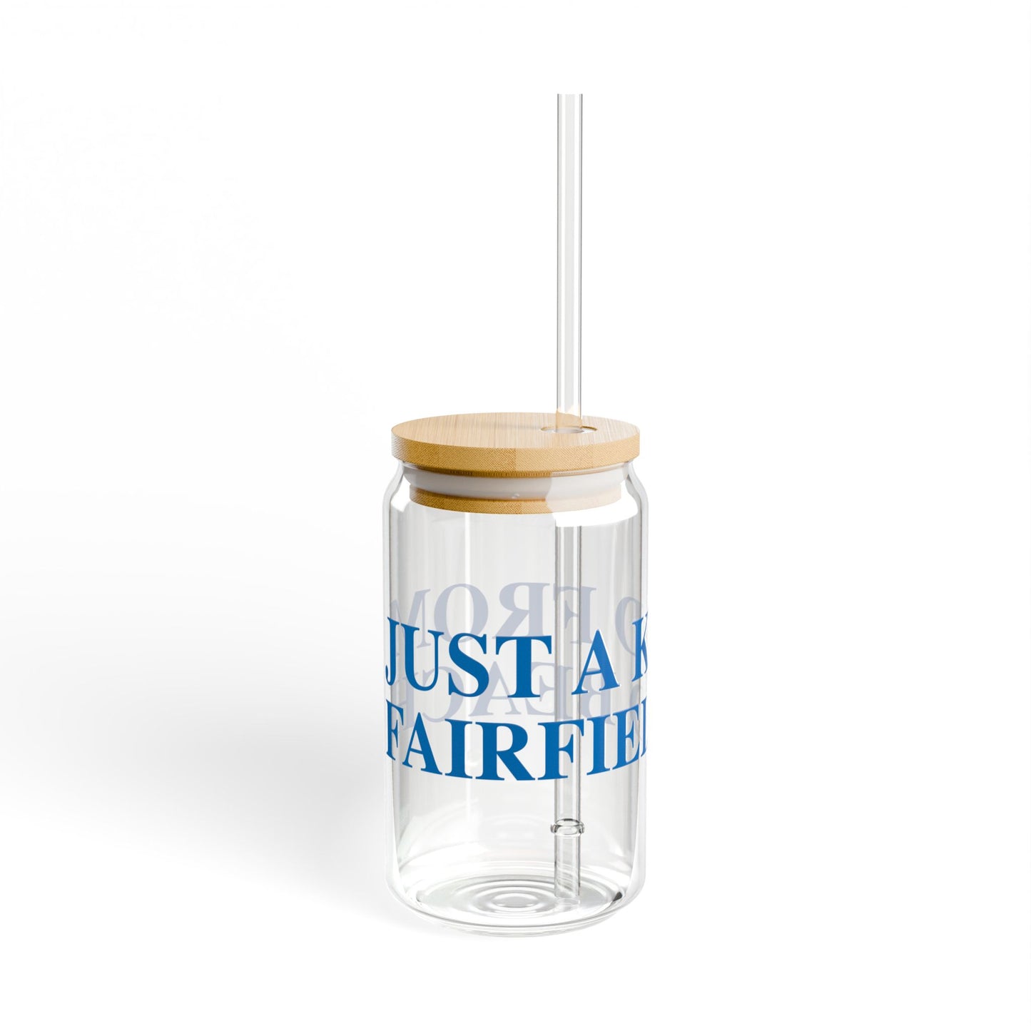 Just a kid from Fairfield Beach Sipper Glass, 16oz