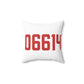 06614 - Stratford Connecticut Zip Code Spun Polyester Square Pillow