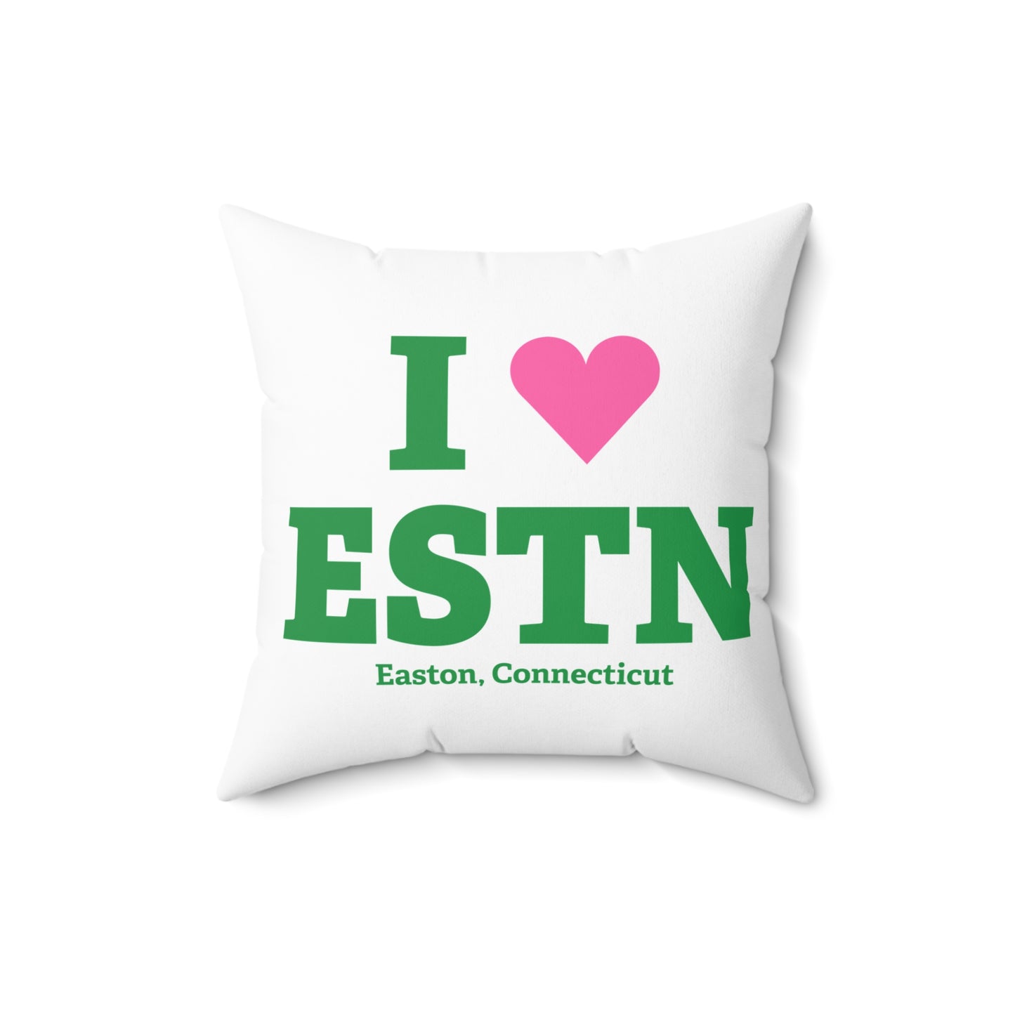 I Heart ESTN Spun Polyester Square Pillow