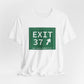 Vintage Exit 37 Merritt Parkway Sign Unisex Jersey Short Sleeve T-Shirt