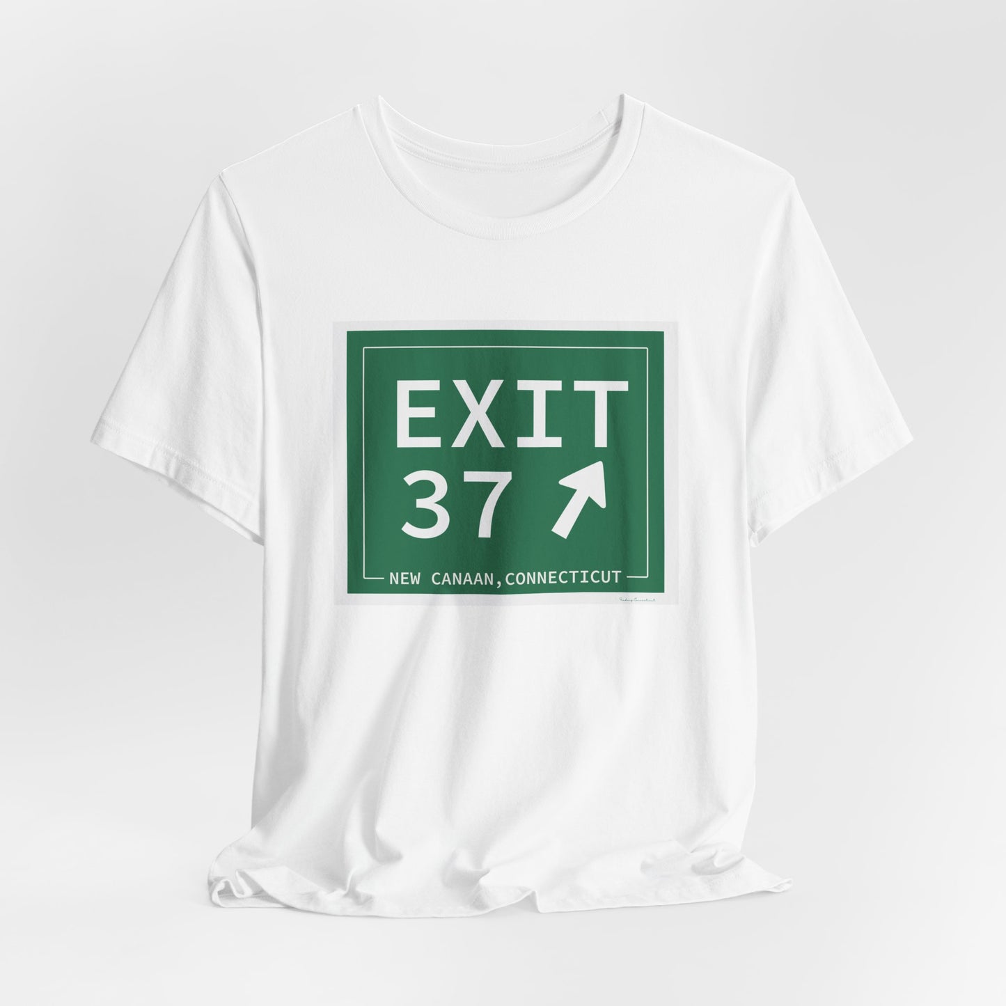 Vintage Exit 37 Merritt Parkway Sign Unisex Jersey Short Sleeve T-Shirt