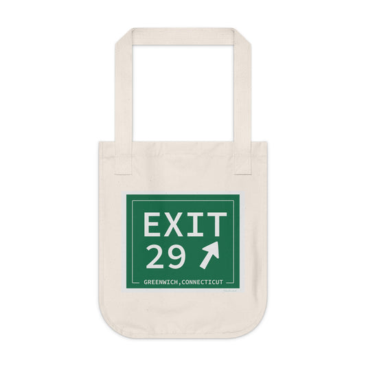 Vintage Exit 29 Merritt Parkway  Sign Organic Canvas Tote Bag