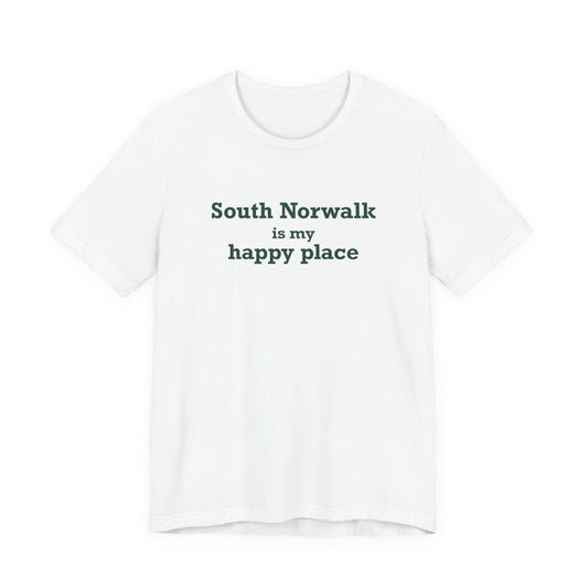 South Norwalk is My Happy Place Unisex Jersey Short Sleeve T-Shirt