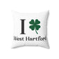I Clover West Hartford Spun Polyester Square Pillow