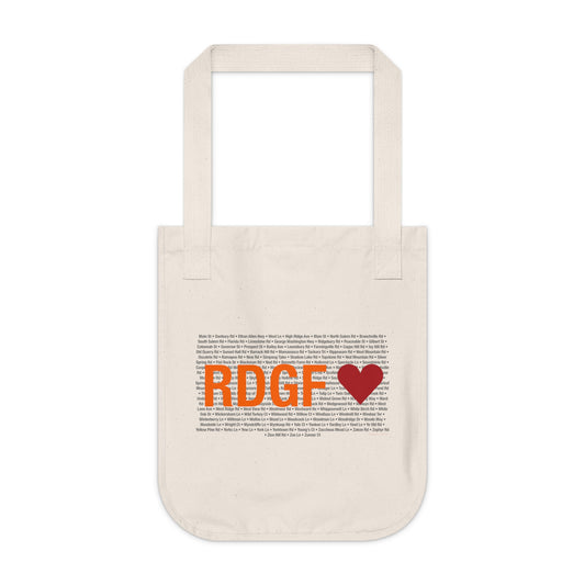 Ridgefield Love Organic Canvas Tote Bag