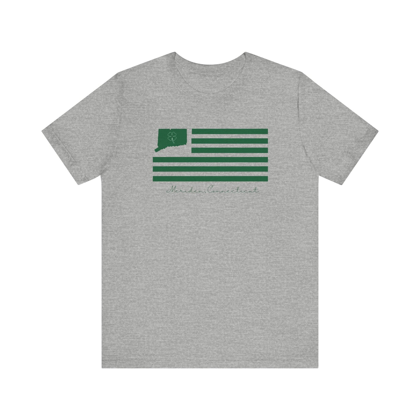 Meriden Connecticut St Patrick’s Day Flag Unisex Jersey Short Sleeve T-Shirt