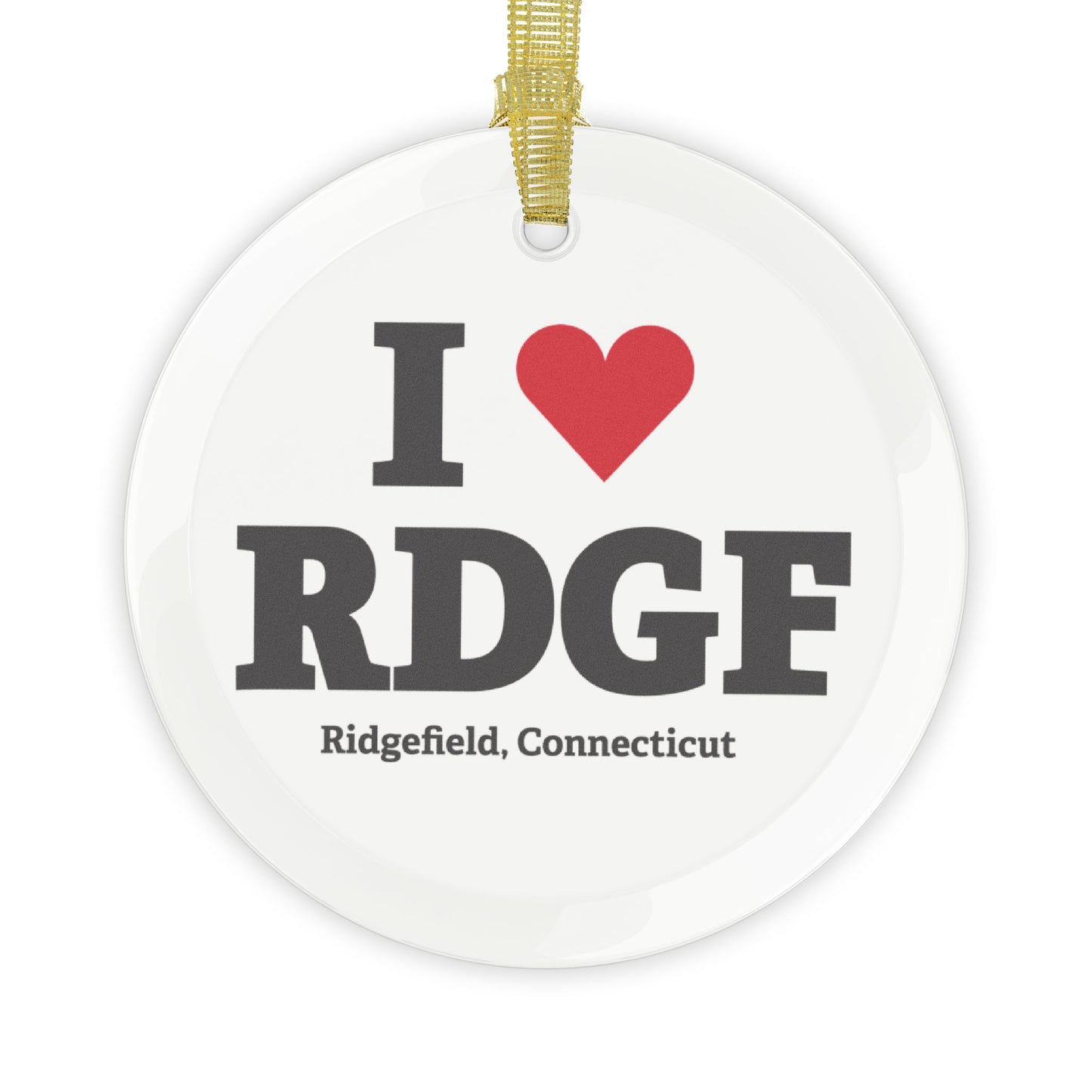 I Heart RDGF Glass Ornaments