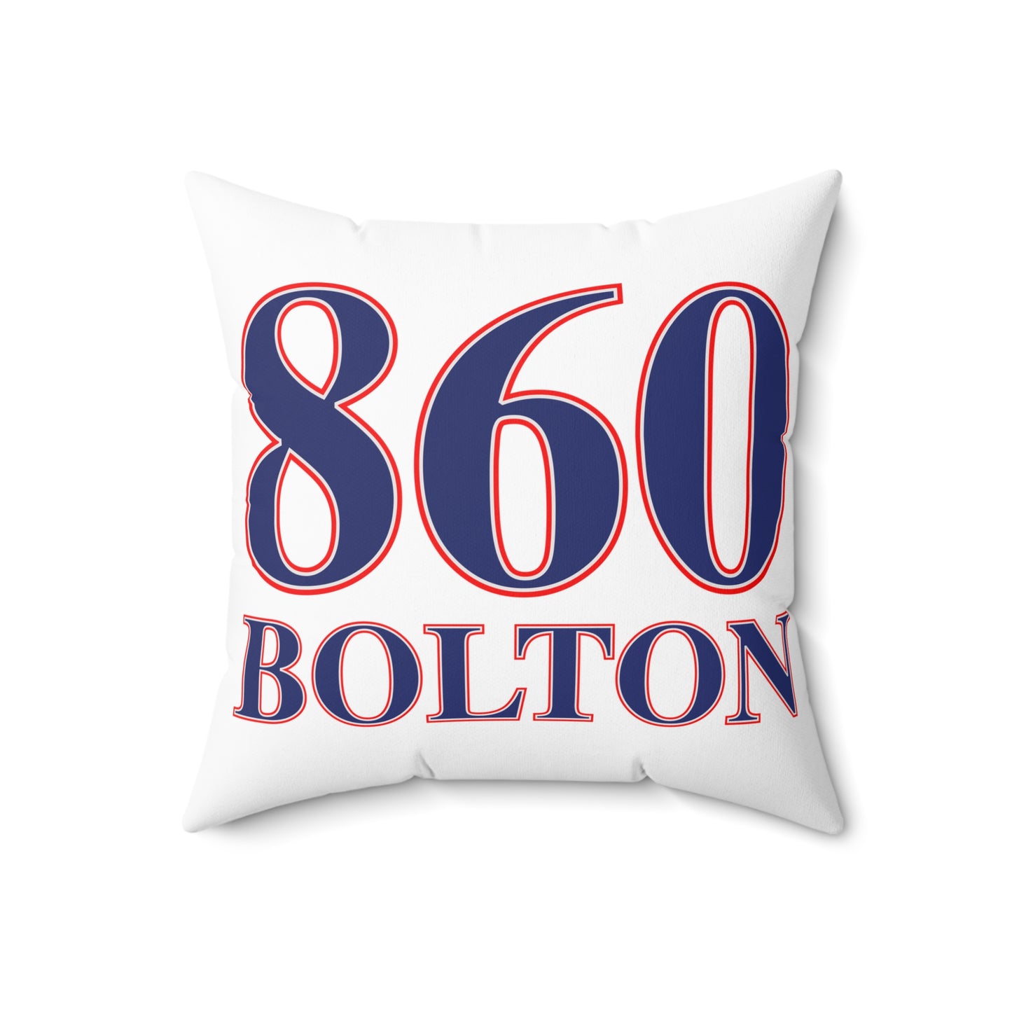 860 Bolton Red, White & Blue Spun Polyester Square Pillow