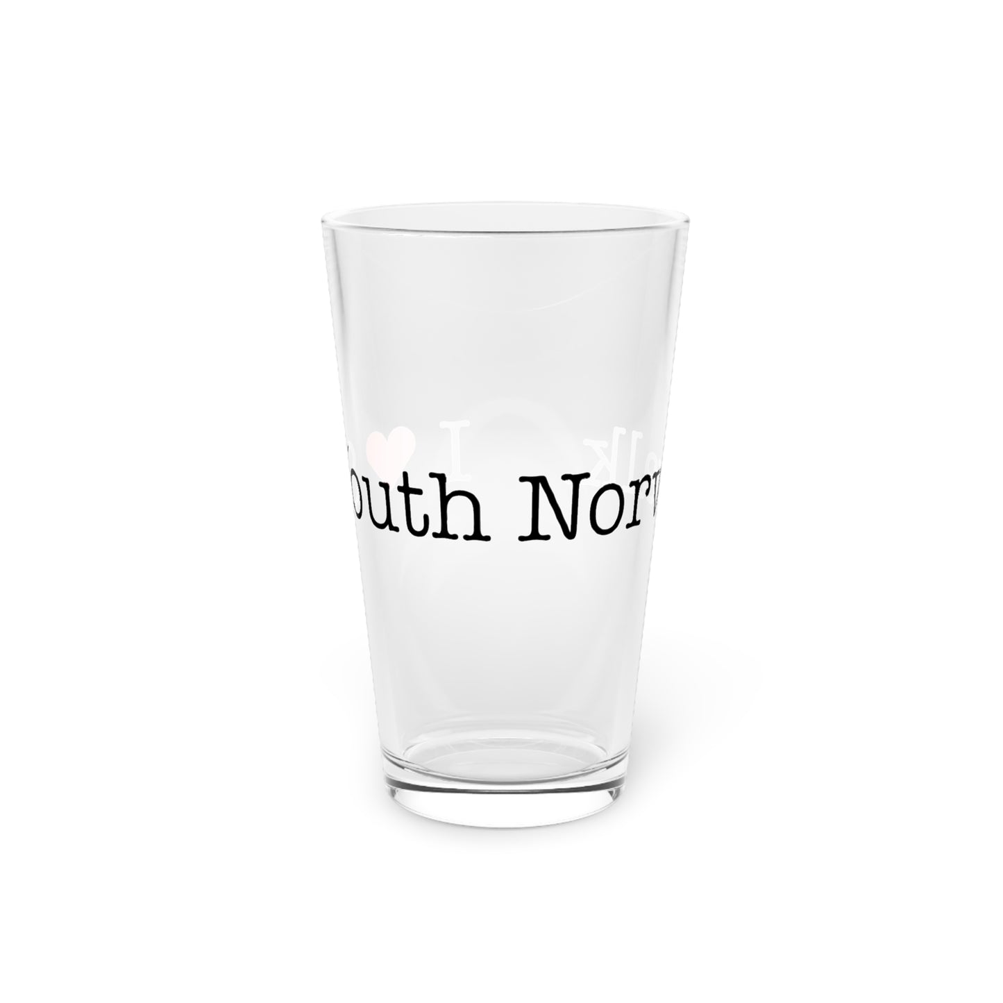I Heart South Norwalk. Pint Glass, 16oz