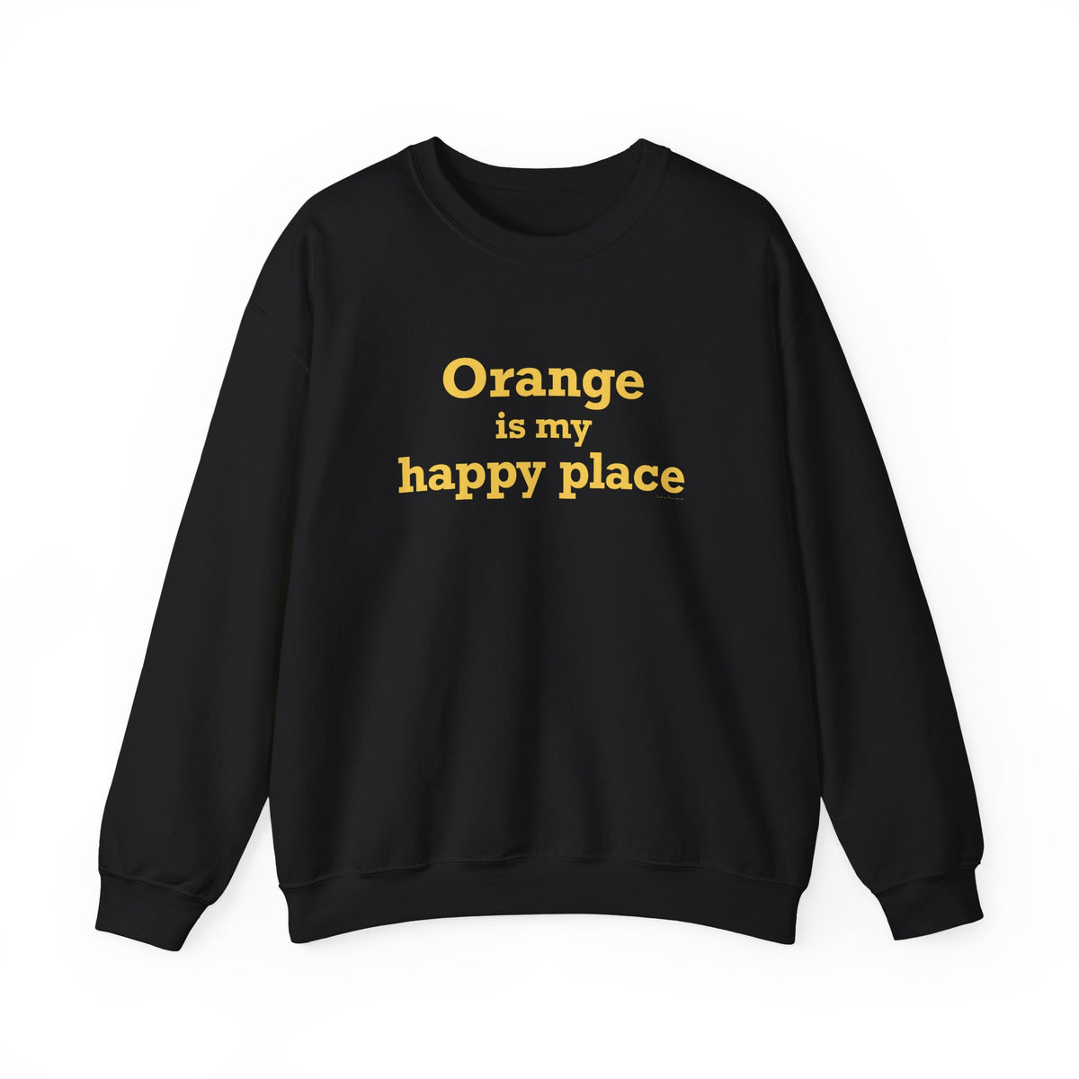 Orange is My Happy Place Unisex Heavy Blend™ Crewneck Sweatshirt