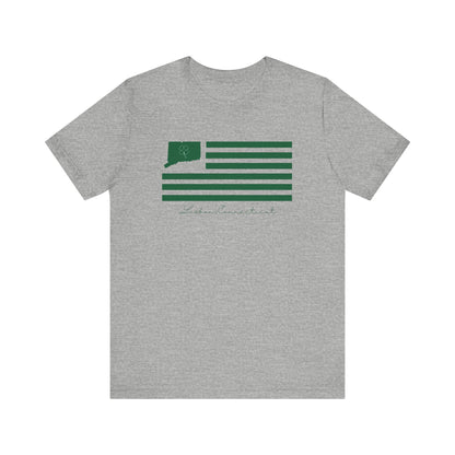 Lisbon Connecticut St. Patrick’s Day Flag Unisex Jersey Short Sleeve T-Shirt