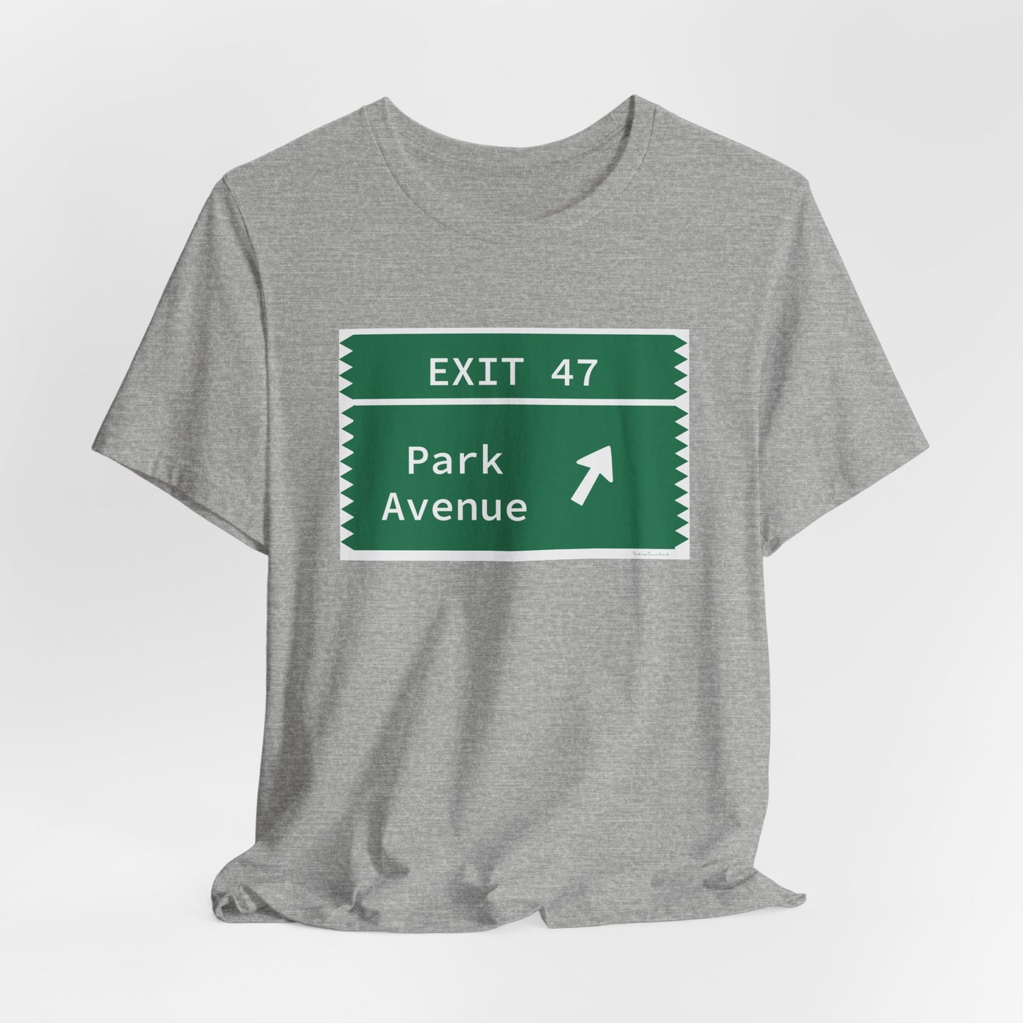 Vintage Merritt Parkway Exit 47 Sign Unisex Jersey Short Sleeve T-Shirt