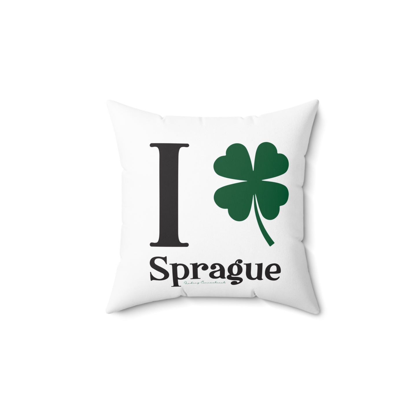 I Clover Sprague Spun Polyester Square Pillow