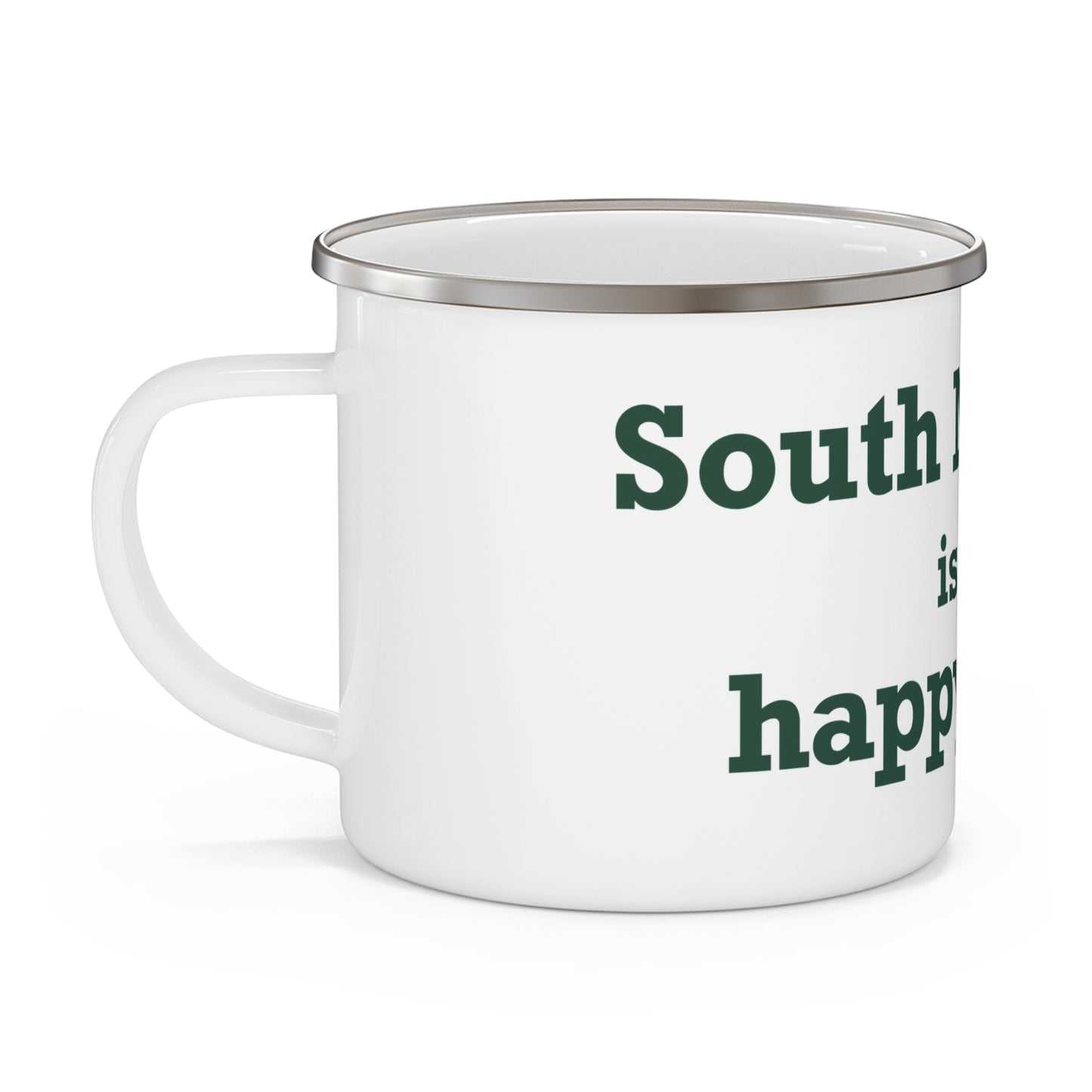 South Norwalk is My Happy Place Enamel Camping Mug
