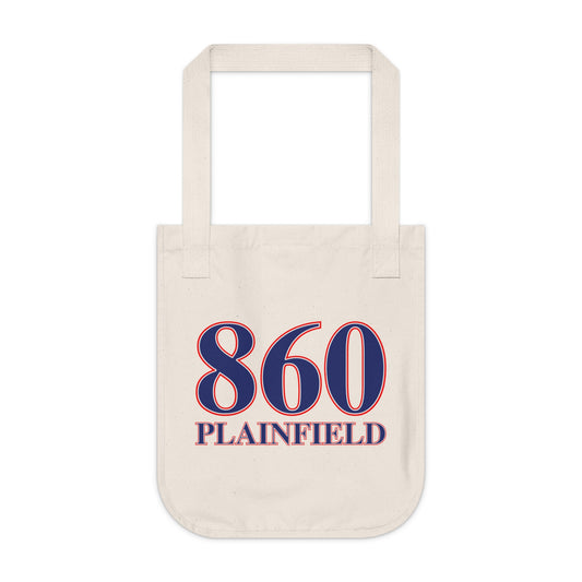 860 Plainfield Red, White & Blue Organic Canvas Tote Bag