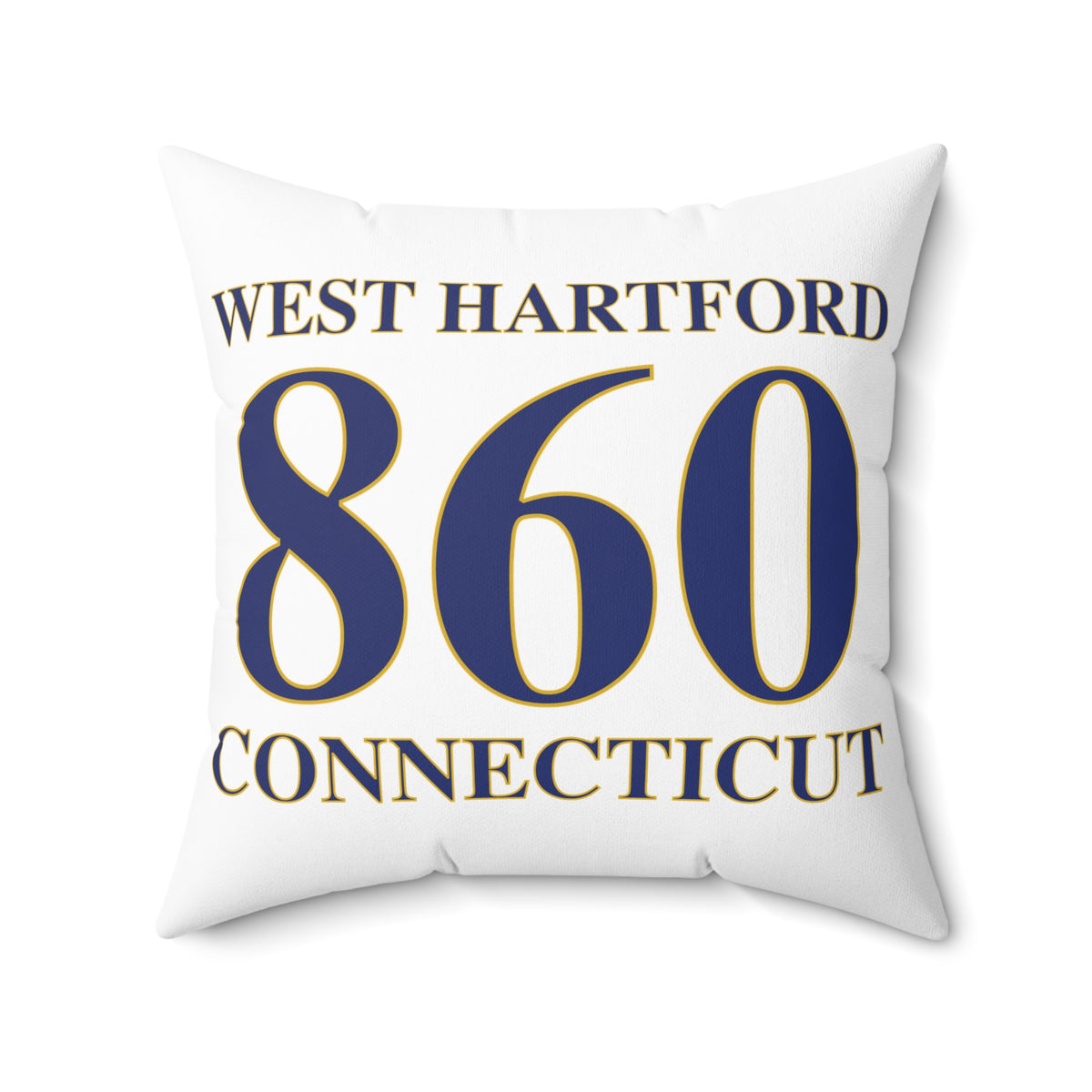 West Hartford 860 Connecticut Polyester Square Pillow