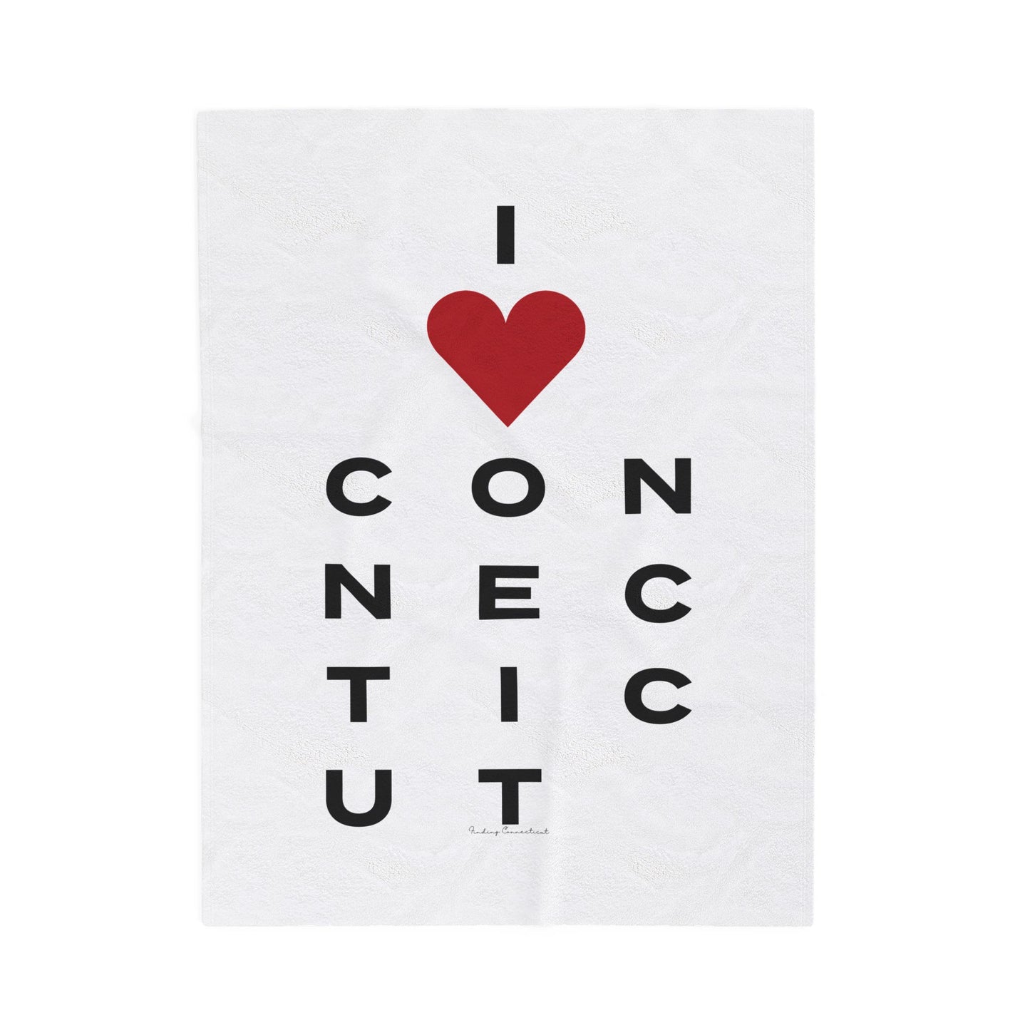 Connecticut Vision Velveteen Plush Blanket