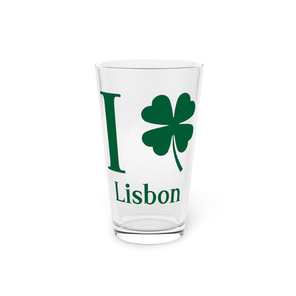 I Clover Lisbon Pint Glass, 16oz