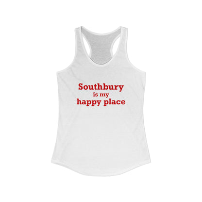Southbury is My Happy Place Women's Ideal Racerback Tank Top