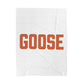 Goose Zip Code Orange & Green Velveteen Plush Blanket