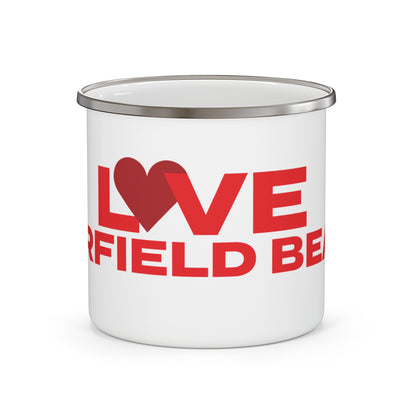 Love Fairfield Beach Enamel Camping Mug