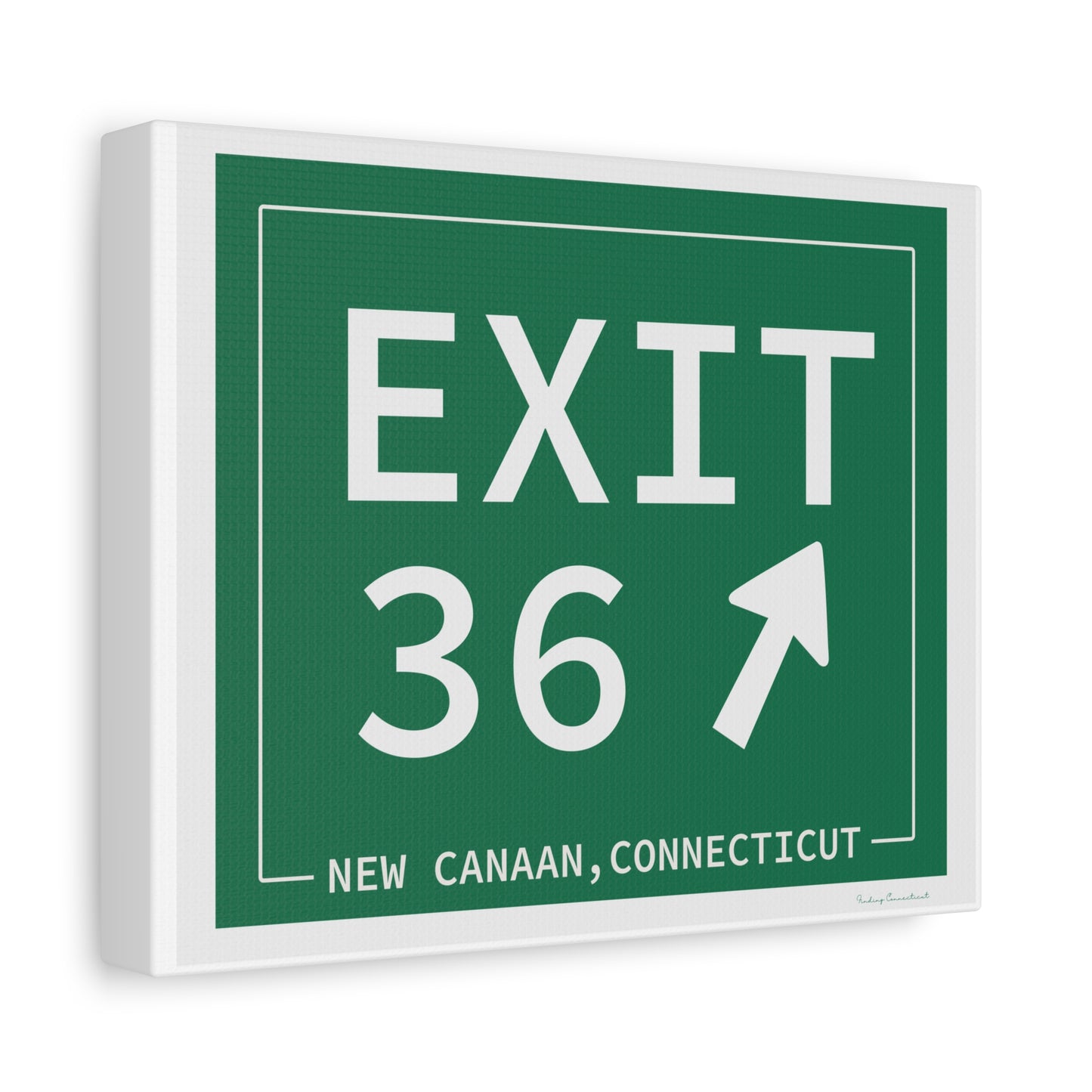 Vintage Exit 36 Merritt Parkway Sign Matte Canvas, Stretched, 1.25"