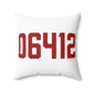 06412 Chester Connecticut Zip Code Spun Polyester Square Pillow