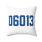 06013 Burlington Connecticut Zip Code Polyester Square Pillow