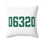 06320 New London Connecticut Zip Code Spun Polyester Square Pillow