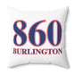 860 Burlington Red, White & Blue Spun Polyester Square Pillow