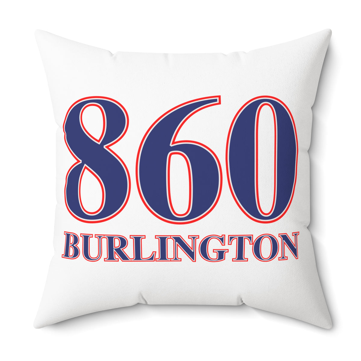 860 Burlington Red, White & Blue Spun Polyester Square Pillow