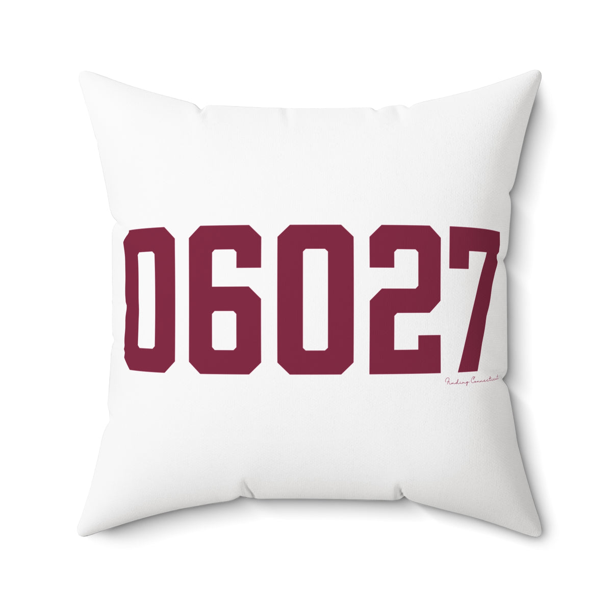 06027 Hartland Connecticut Zip Code Polyester Square Pillow