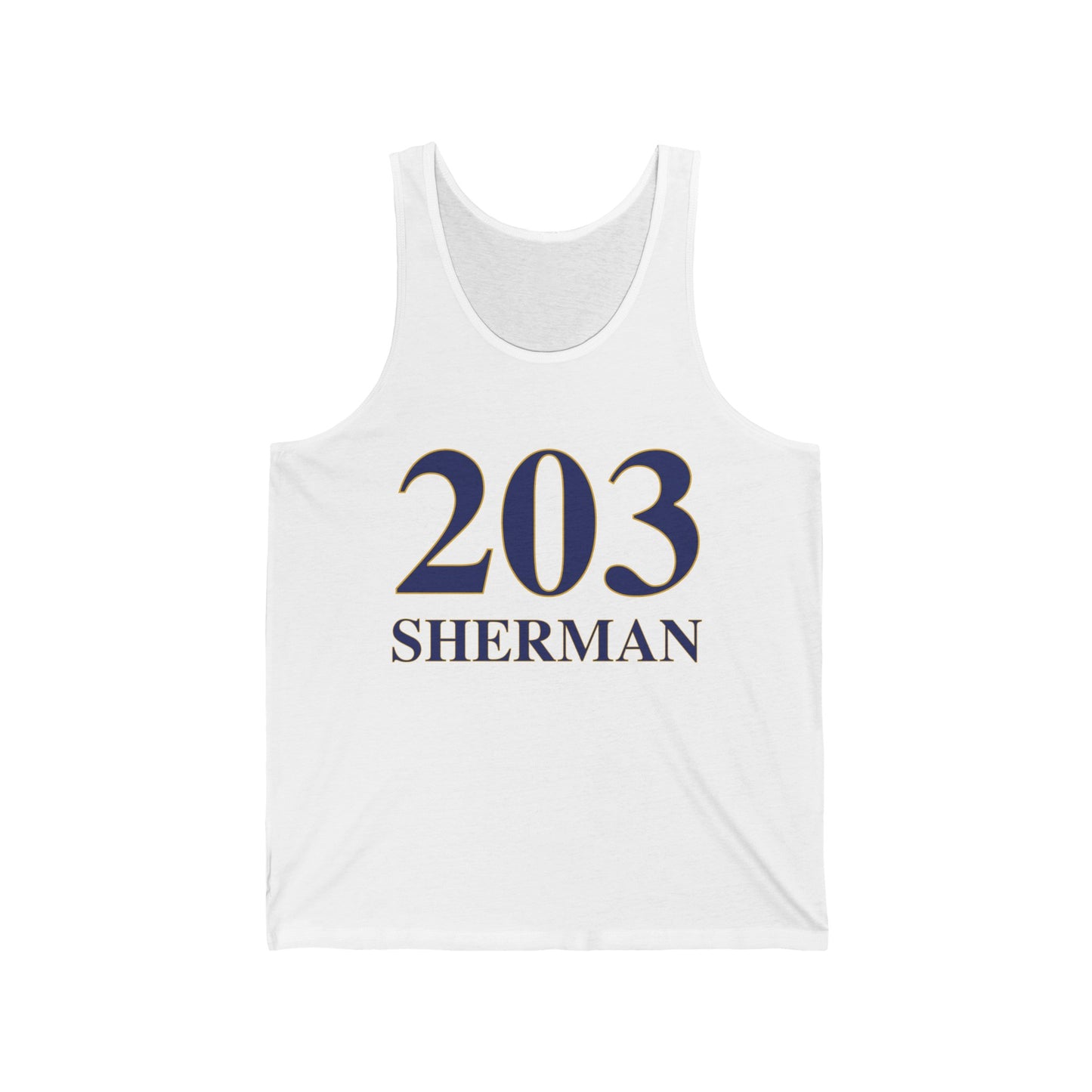 203 Sherman Unisex Jersey Tank