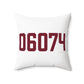06074 South Windsor Connecticut Zip Code Polyester Square Pillow