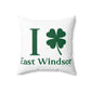 I Clover East Windsor Spun Polyester Square Pillow