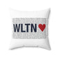 Wilton Love Spun Polyester Square Pillow