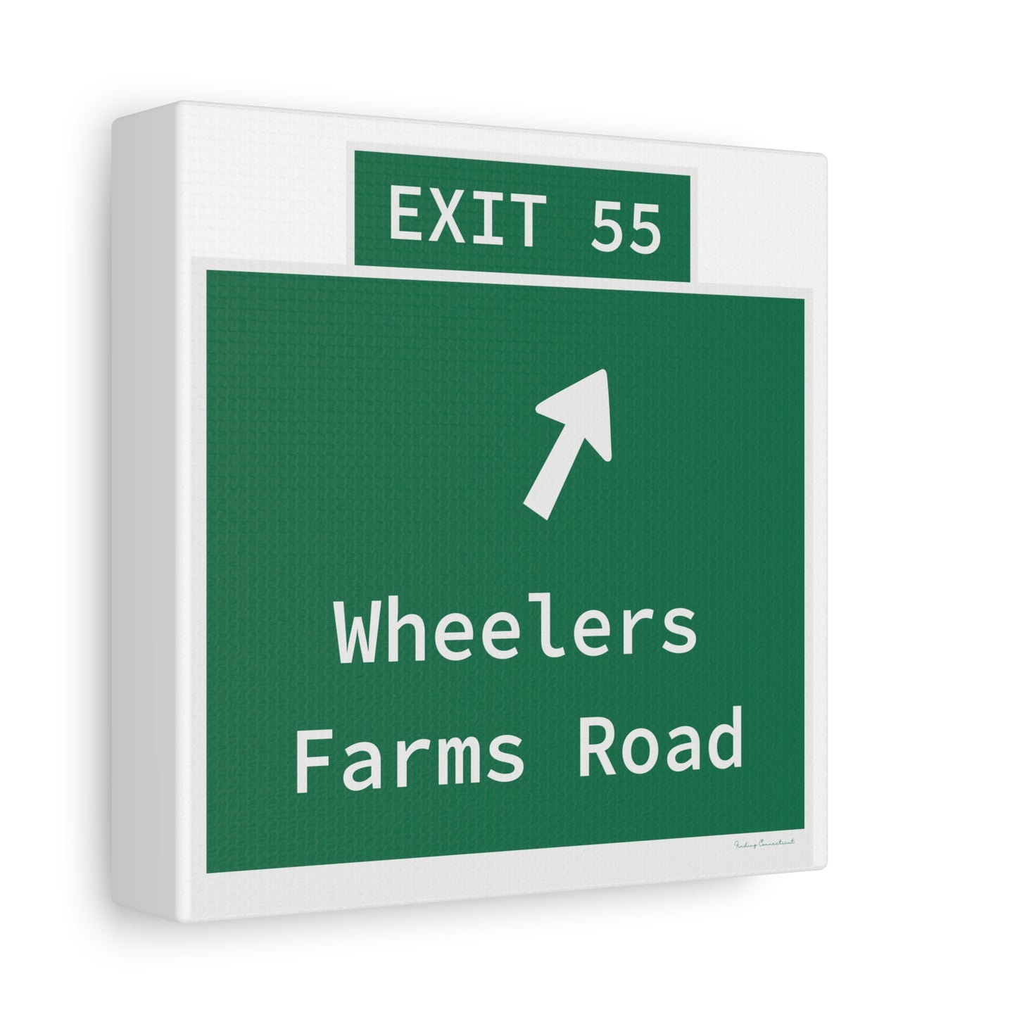 Vintage WCP Exit 55 Sign Matte Canvas, Stretched, 1.25"