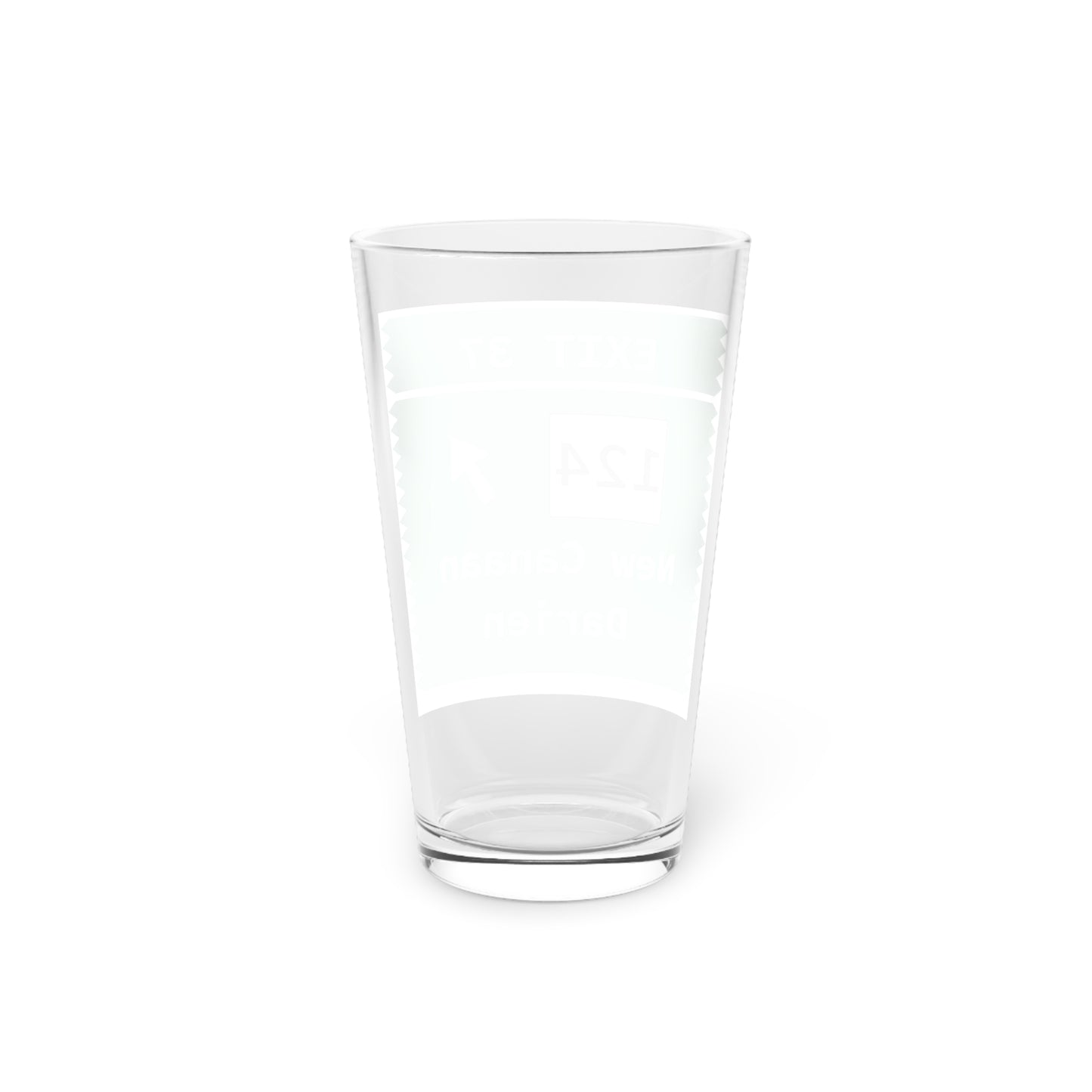 Vintage Merritt Parkway Exit 37 Sign Pint Glass, 16oz