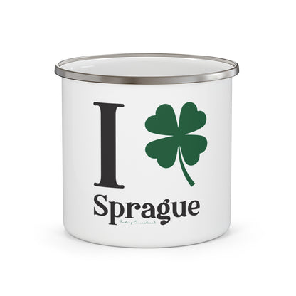 I Clover Sprague Enamel Camping Mug