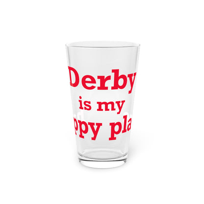 Derby is My Happy Place Pint Glass, 16oz