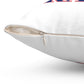 203 Orange Red White & Blue Spun Polyester Square Pillow
