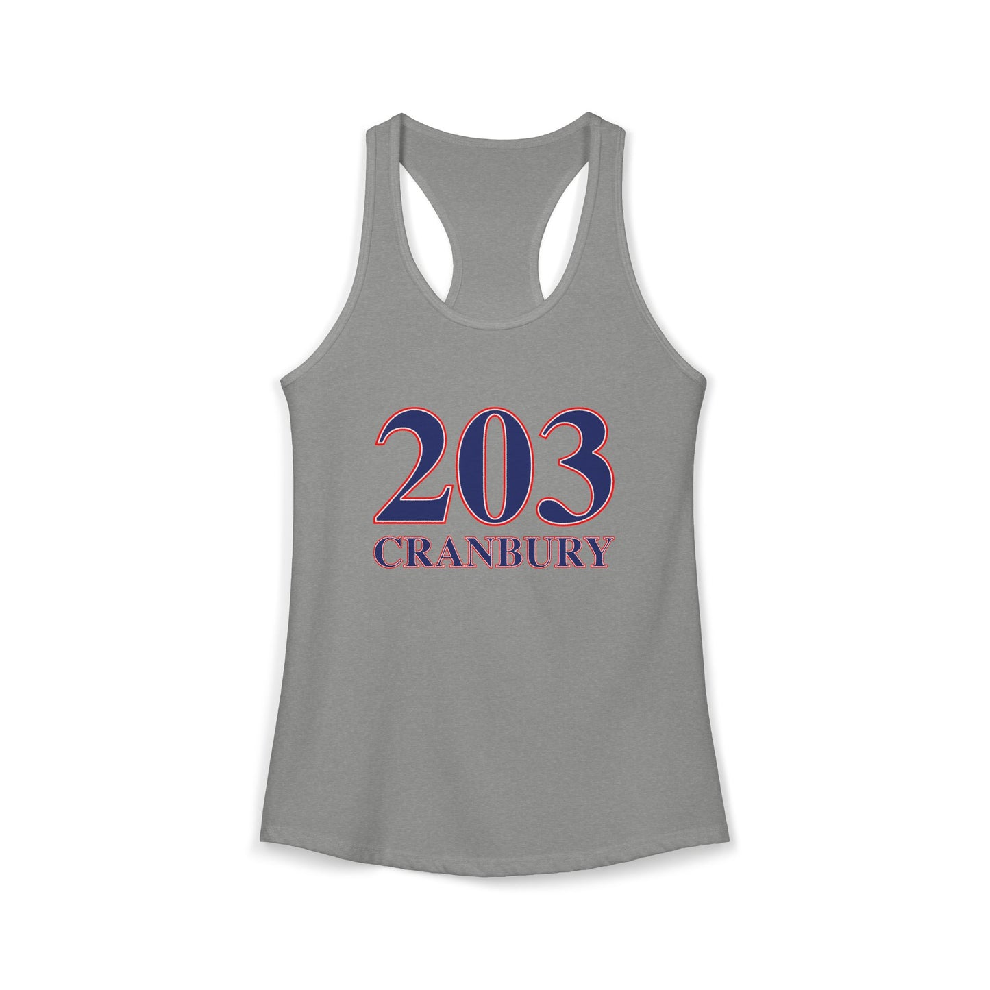 203 Cranbury Red, White & Blue Women's Ideal Racerback Tank Top
